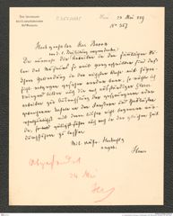 k.k. naturhistorisches Hofmuseum, Intendanzakten 1885-1896 (Hauer), Aktenzahl Z.357/1889, Seite 1